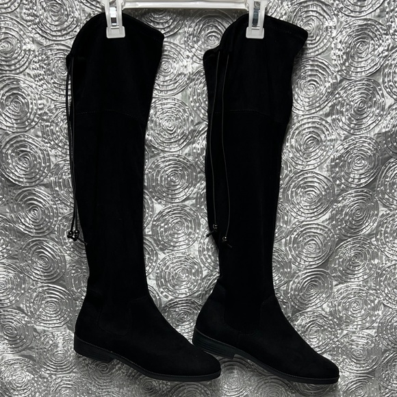 SO Black Over-the-Knee Women's Boots - Picture 1 of 16